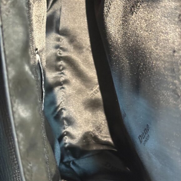 DUNE LONDON Snake Print Flap Bag | Black | Gold V-Clasp - Picture 8 of 15